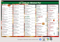 Menu Mirebel Pizz' Page 1