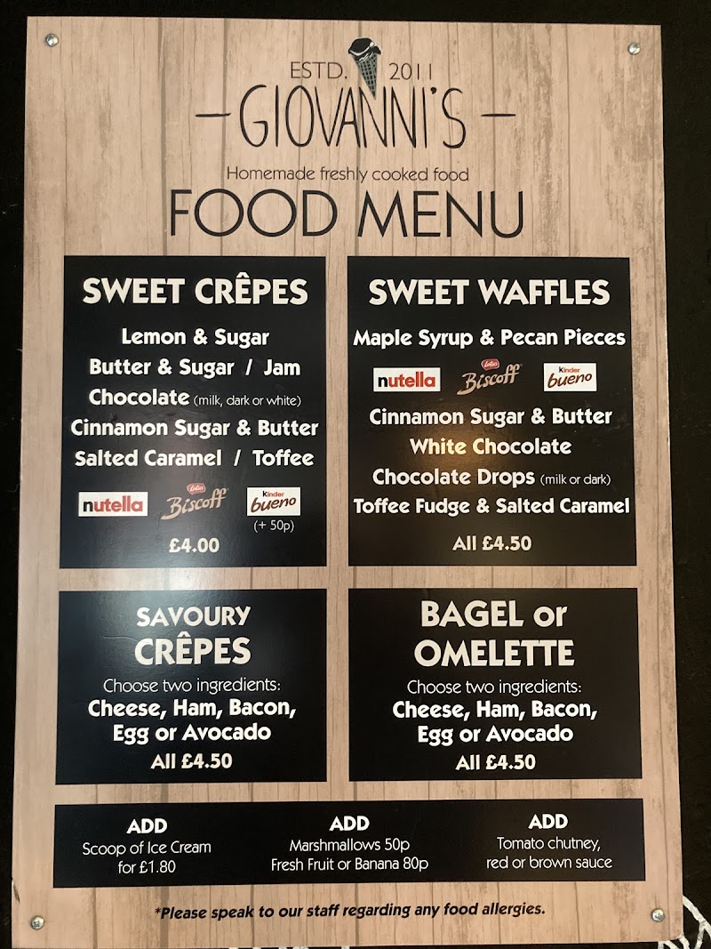 Giovanni's, Ice Cream Coffee and Crepes. photo 2