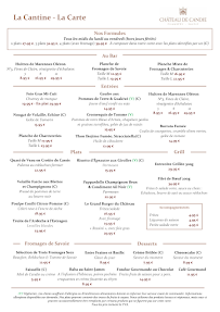 Menu La Cantine de Candie Page 1