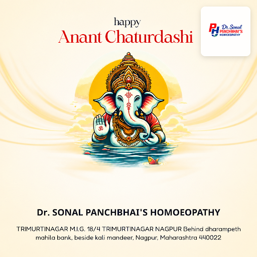 Celebrate Anant Chaturdashi with holistic healing at Dr. SONAL PANCHBHAI'S HOMOEOPATHY, the top h… post image