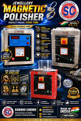 Thinking of upgrading your jewellery workshop with a magnetic polishing machine? At Surbhi Chems… post image