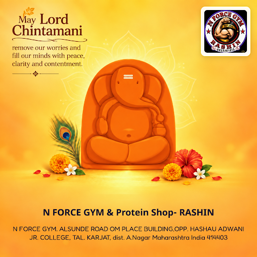 Celebrate Ganpati 2026 with N FORCE GYM & Protein Shop-Rashin, inspired by Lord Chintamani’s stre… post image