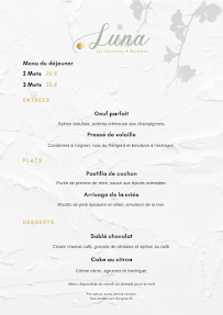 Menu Luna Restaurant Bistronomique aux Chartrons Page 2