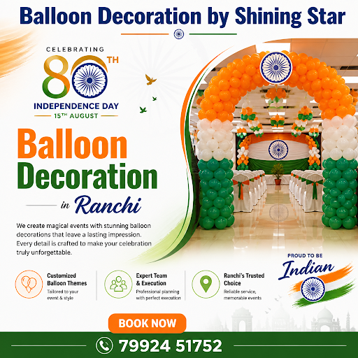At Balloon Decoration by Shining Star in Ranchi, Jharkhand, we specialize in creating magical eve… post image