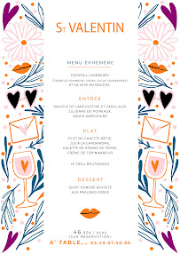 Menu Restaurant à Table Page 1