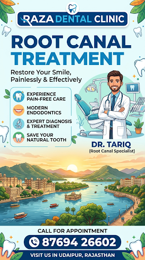 Don't let tooth pain ruin your beautiful Udaipur days! 🌅🦷 At Raza Dental Clinic, Dr. Tariq (Root… post image