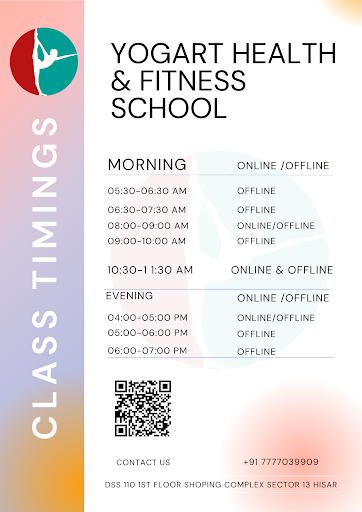 Available yoga classes timings  post image