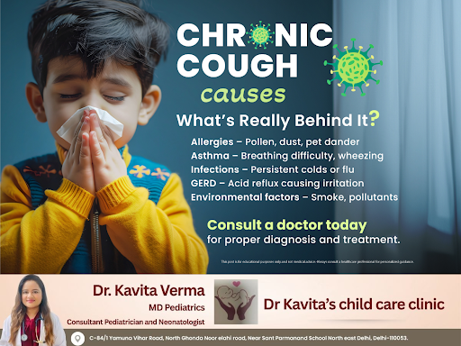 Chronic cough could be caused by allergies, asthma, infections, GERD, or environmental factors li… post image