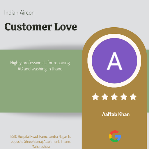 Aaftab raves about the exceptional service at Indian Aircon, Thane's premier air conditioning rep…