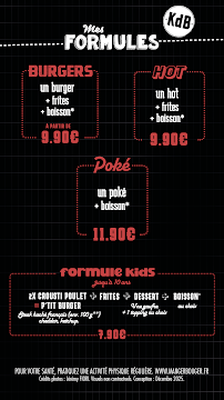 Menu KdB - Le Kiosque du Boucher Page 1