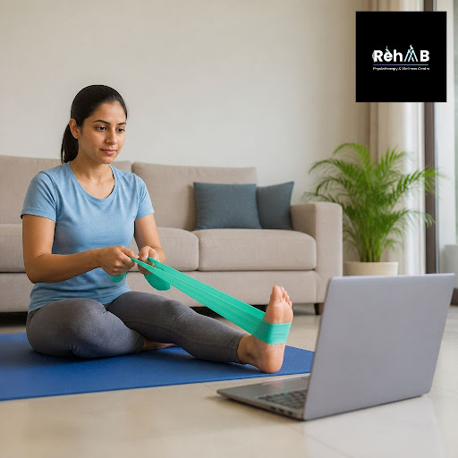 Tele physiotherapy consultations make it easier than ever to receive expert care from RehAAB Phys… post image