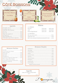 Menu L'Orangerie d'Azay Page 1