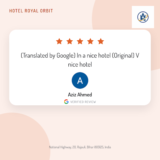 Aziz Ahmed had a fantastic experience at Hotel Royal Orbit in Rajauli, where he received exceptio… post image