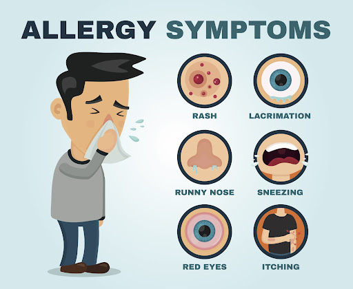 ⚠️ Allergy hone par body me kuch common symptoms dikhai dete hain: