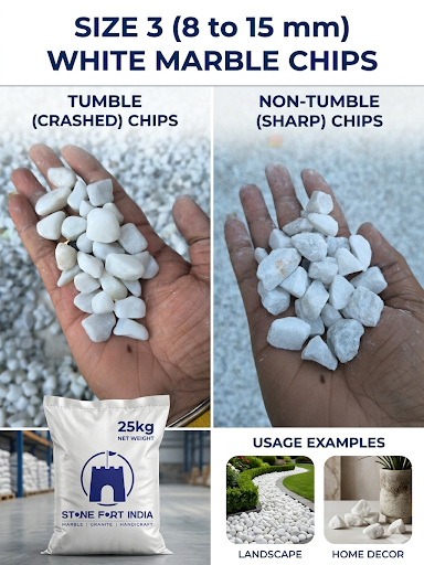 ✨ Premium White Marble Chips (8–15 mm) – Perfect for Every Space! ✨ post image