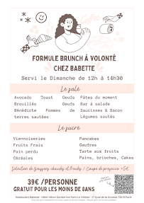 Menu Babette Paris La Villette Page 1