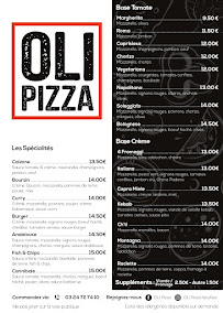 Menu OLI Pizza Page 1