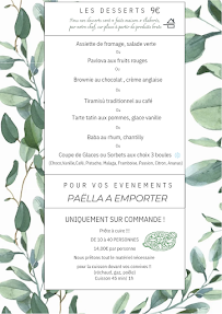 Menu Restaurant Les Esclapières Page 1