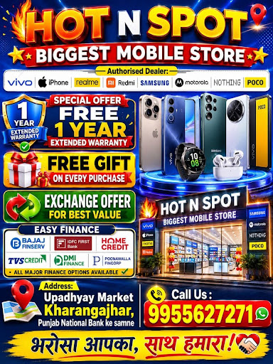 📱 Hot N Spot Mobile Store – अब हर स्मार्टफोन पर शानदार ऑफर्स! 🎉 post image