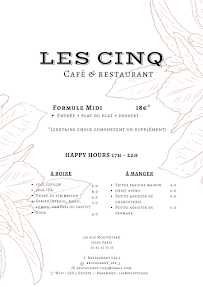 Menu Restaurant Les 5 Page 5