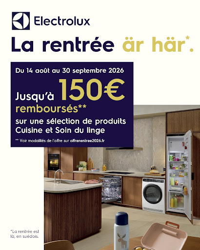 💙 Et si la rentrée était aussi l'occasion de faire des économies ?



Jusqu'au 30 septembre 2026, profitez de jusqu'à 150 € remboursés sur une sélection d'appareils Electrolux dédiés à la cuisine et au soin du linge.



Réfrigérateur, four, lave-vaisselle, lave-linge… équipez votre maison avec des appareils performants et profitez d'une offre de remboursement pour concrétiser vos projets à moindre coût.



Découvrez les produits concernés et les modalités de l'offre dans vos magasins Pulsat.



Rendez-vous dans vos magasins Pulsat ou sur pulsat.fr.



#Pulsat #Electrolux #OffreDeRemboursement #ODR #Économies #Cuisine #SoinDuLinge #Électroménager #LeVraiConseil