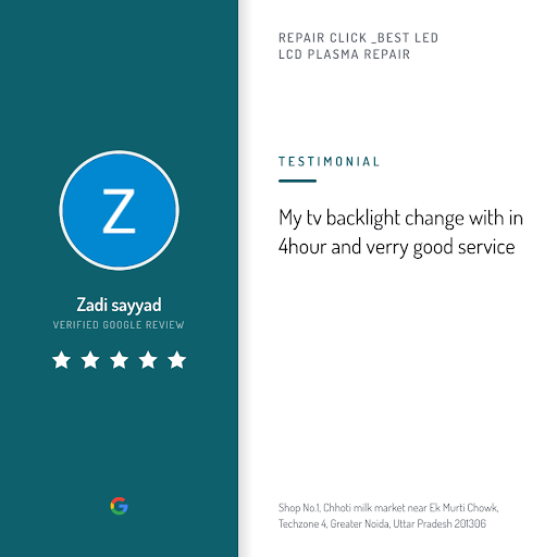 Zadi Sayyad raves about the exceptional service at Repair Click _best led lcd plasma repair in Ga… post image