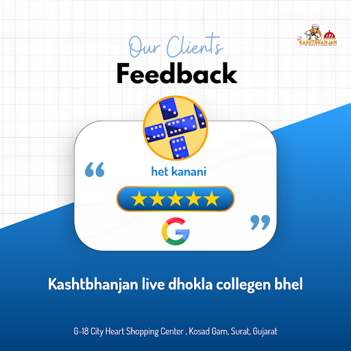 Het Kanani raves about their exceptional experience at Kashtbhanjan Live Dhokla Collegen Bhel in… post image