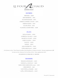 Menu Restaurant Le Four à Chaud Page 2