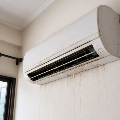 Is your split AC not cooling like before, making strange noises, or leaking water? These are warn… post image