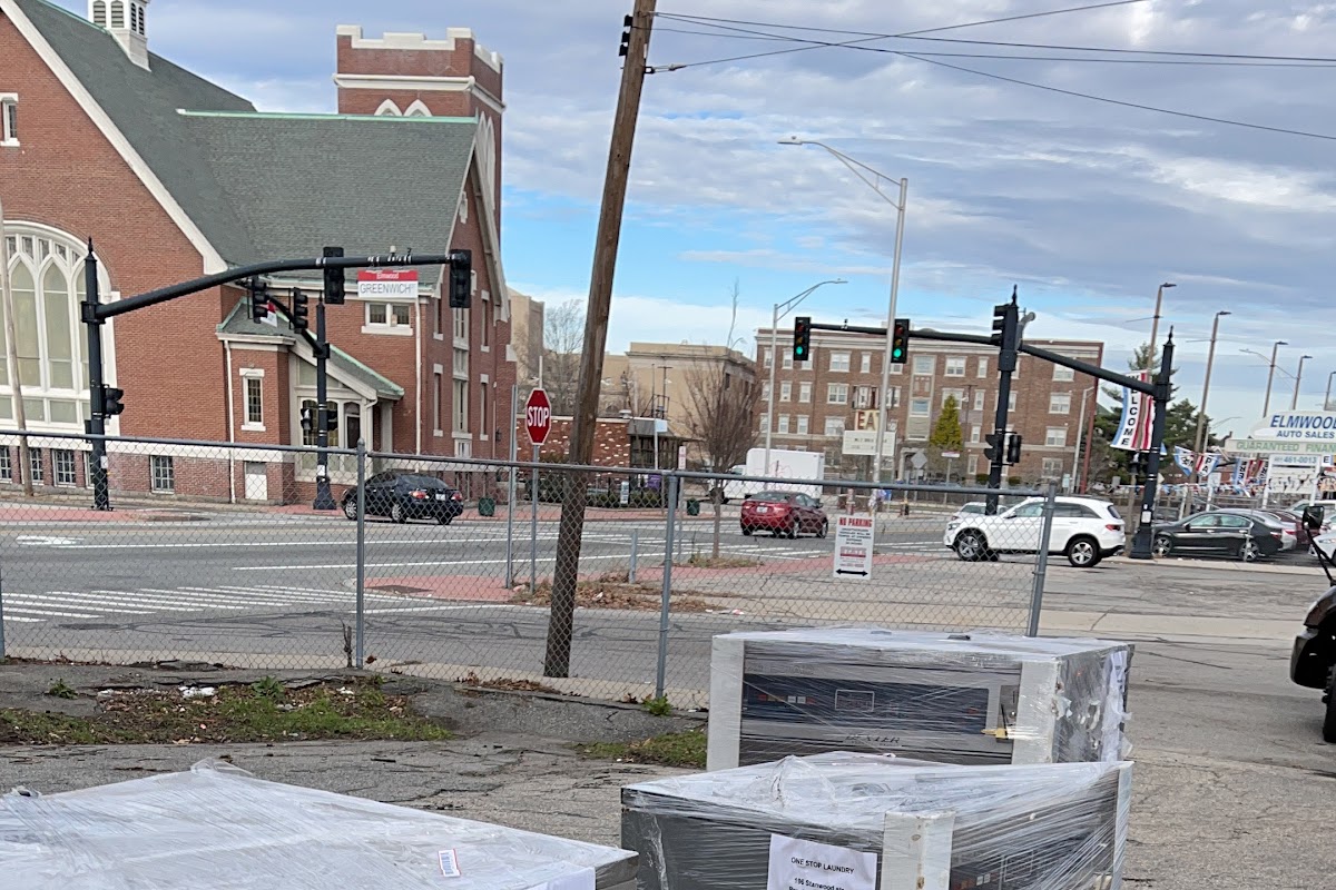 Stop + Wash Laundry facility with washing machines in North Providence