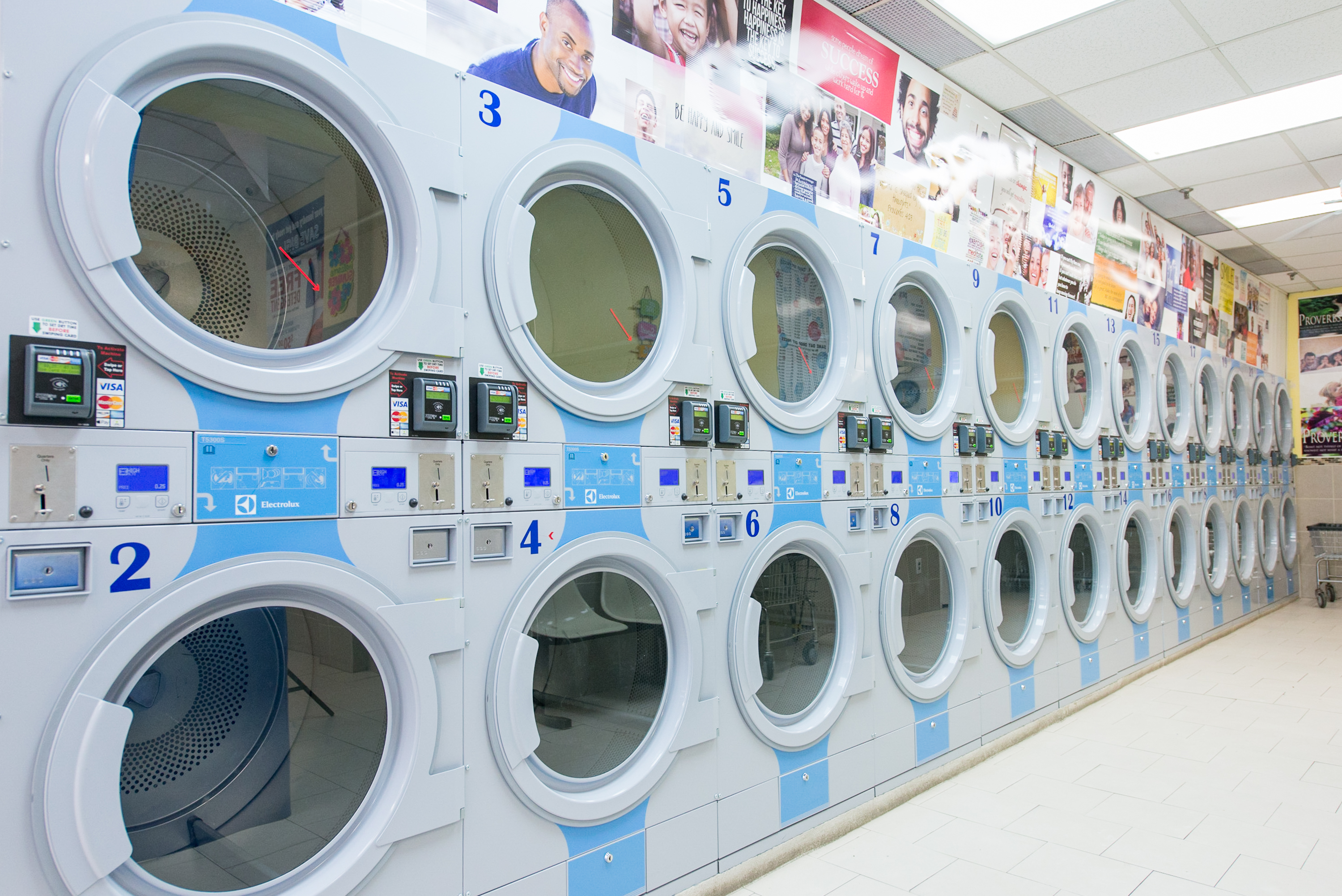 Mr. Bubbles Laundromat storefront and entrance in East Elmhurst