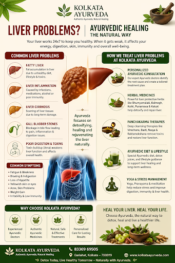 Struggling with liver issues like fatty liver, poor digestion, or toxin buildup? At Kolkata Ayurv… post image