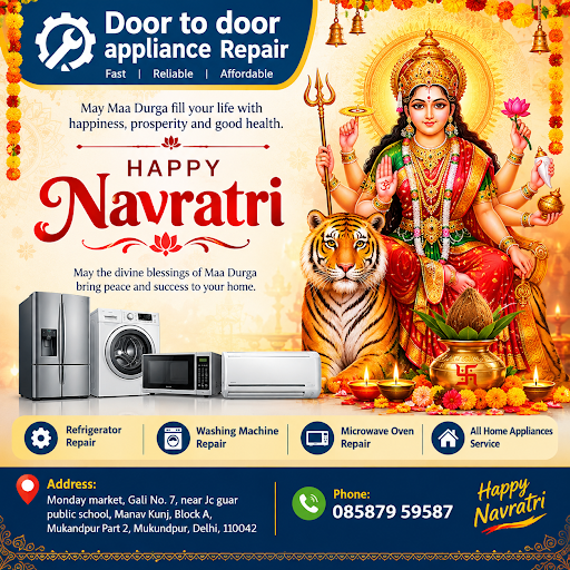 🌺 **Happy Navratri from Door to Door Appliance Repair, Mukundpur, Delhi!** 🌺 post image