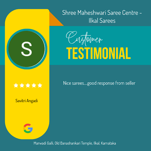 Savitri raves about her exceptional experience at Shree Maheshwari Saree Centre - Ilkal Sarees in… post image