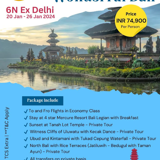 Bali Fix Departure Ex. Delhi at Rs. 74900 Per Person post image
