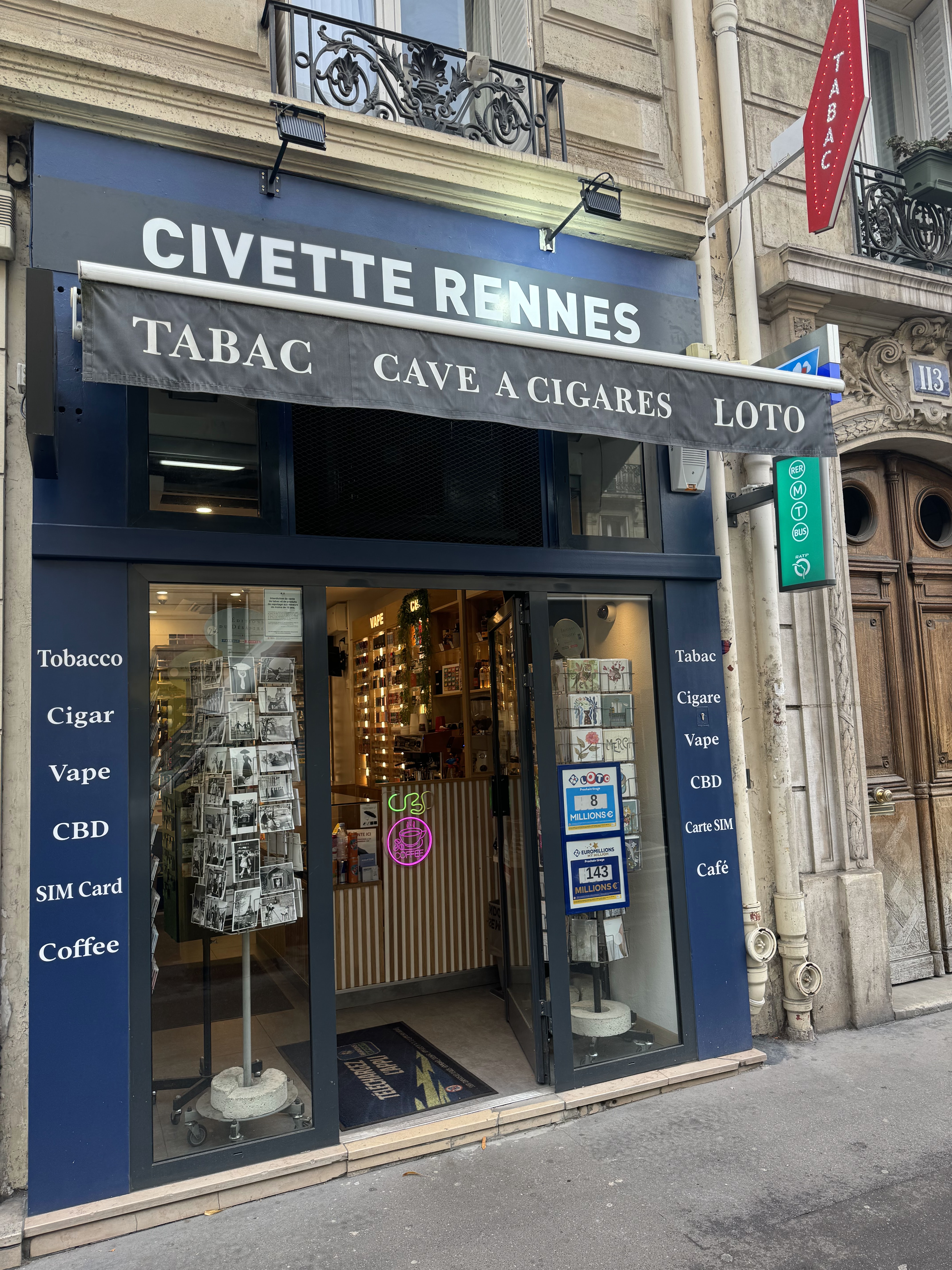Civette Rennes - Tabac - VAPE SHOP - CBD - ELFBAR - WPUFF à Paris