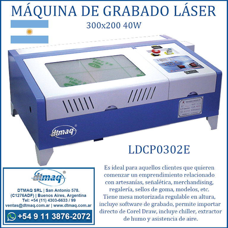 Máquina de Grabado Láser DTMAQ de 500x300 40W