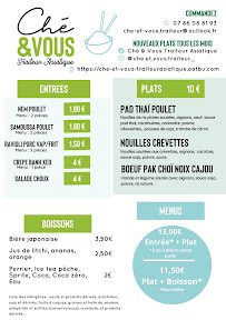 Menu Ché & Vous Traiteur Asiatique Page 1