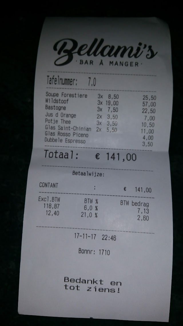 Bellami's - Bar à Manger