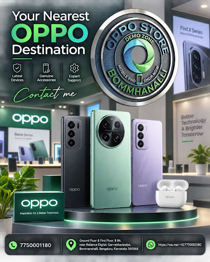 Explore the latest OPPO devices and accessories! 💚 Get expert support at our Bommanahalli store.… post image
