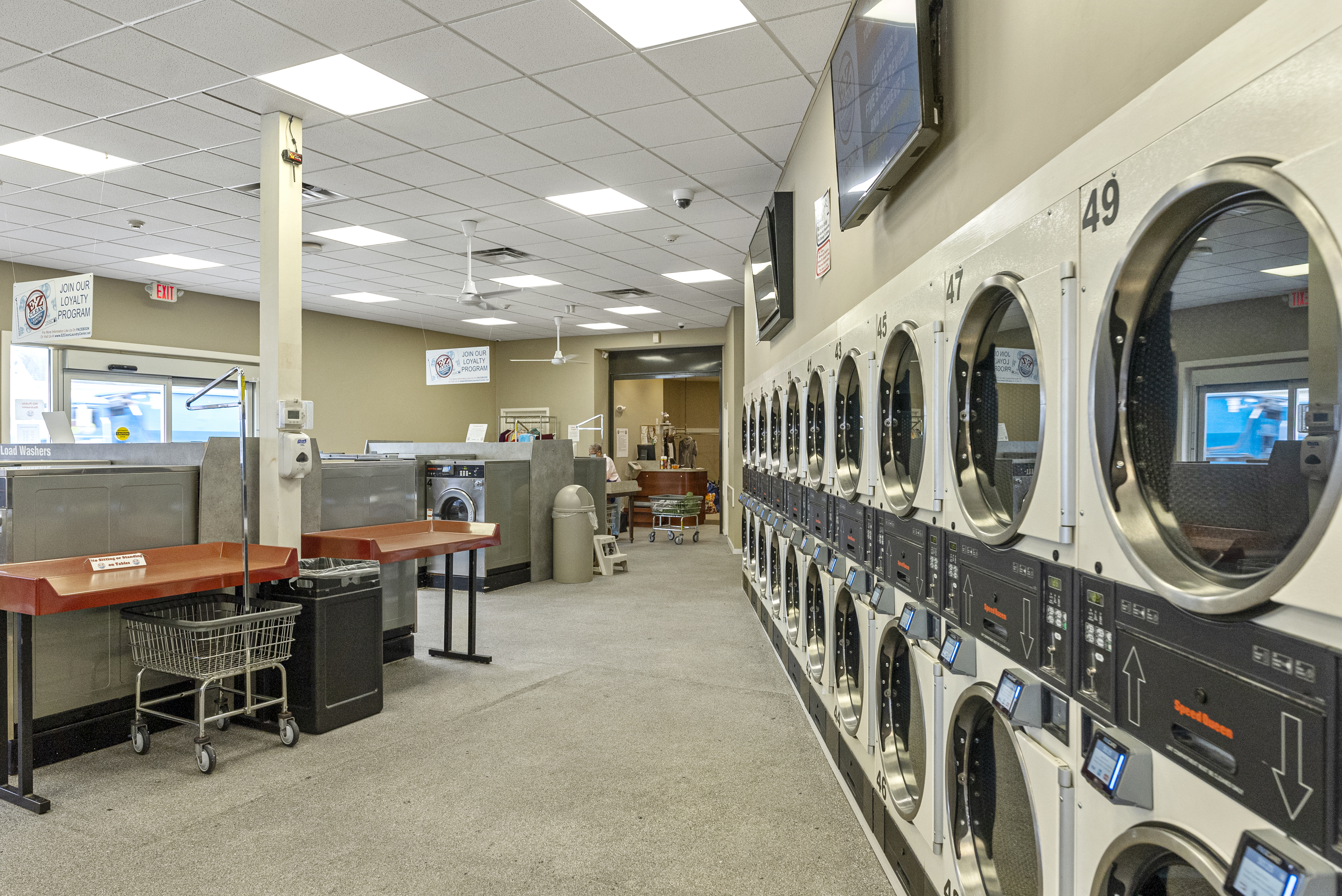 E-Z Clean Laundry Center facility with washing machines in Taunton