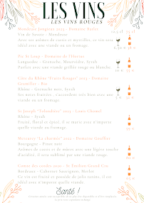 Menu Ôberge de BounavÔ Page 1