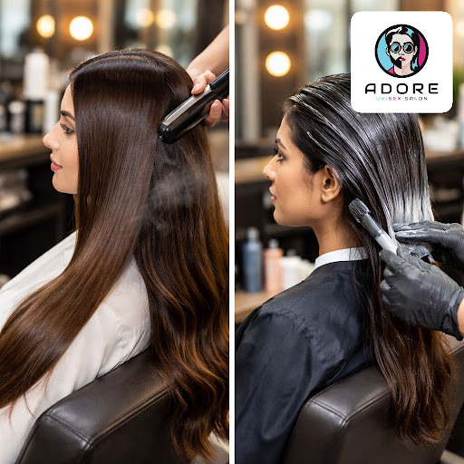 Confused between permanent hair straightening and smoothening? At Adore Unisex Salon and Aestheti…