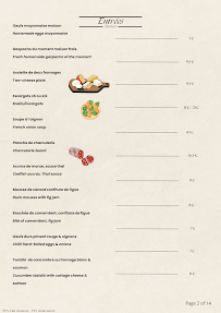 Menu Le Petit Samaritain Page 1