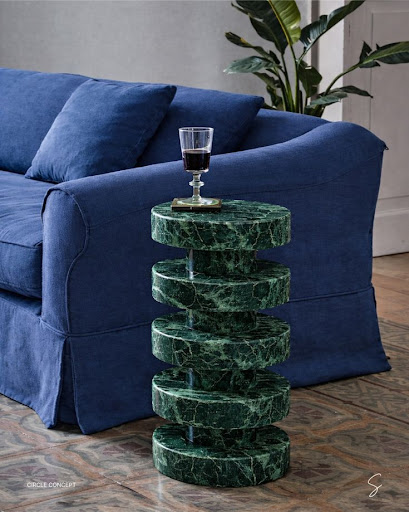 Green marble statment pcs , unique side table post image