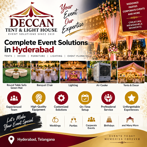 🎪 Deccan Tent & Light House – Complete Event Solutions in Hyderabad post image