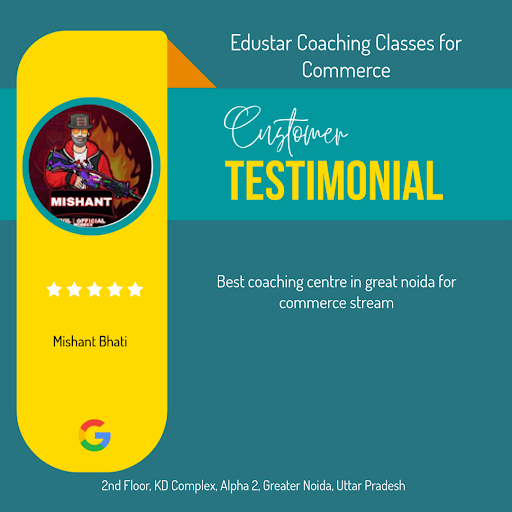 Mishant, a satisfied student, raves about his exceptional experience at Edustar Coaching Classes…