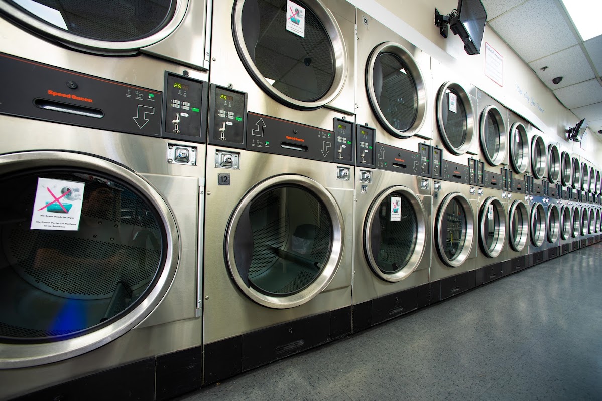 Clean laundry equipment at Busy Bubblez Laundromat in Las Vegas, NV