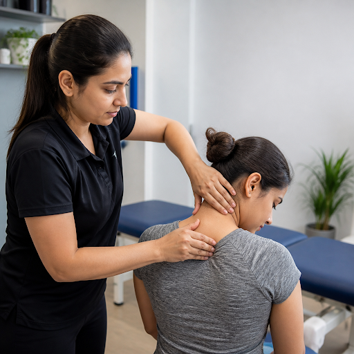 Neck pain making it hard to work, drive or sleep? At Dr.Thakker's PhysioActive Physiotherapy in K… post image