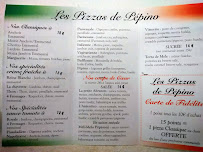 Menu Les Pizzas de Pépino Page 1